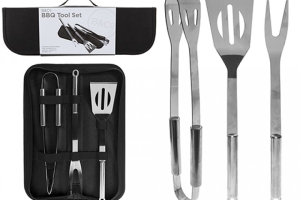B&Co BBQ Tool Set with Carry Case 3 Piece Set 650005